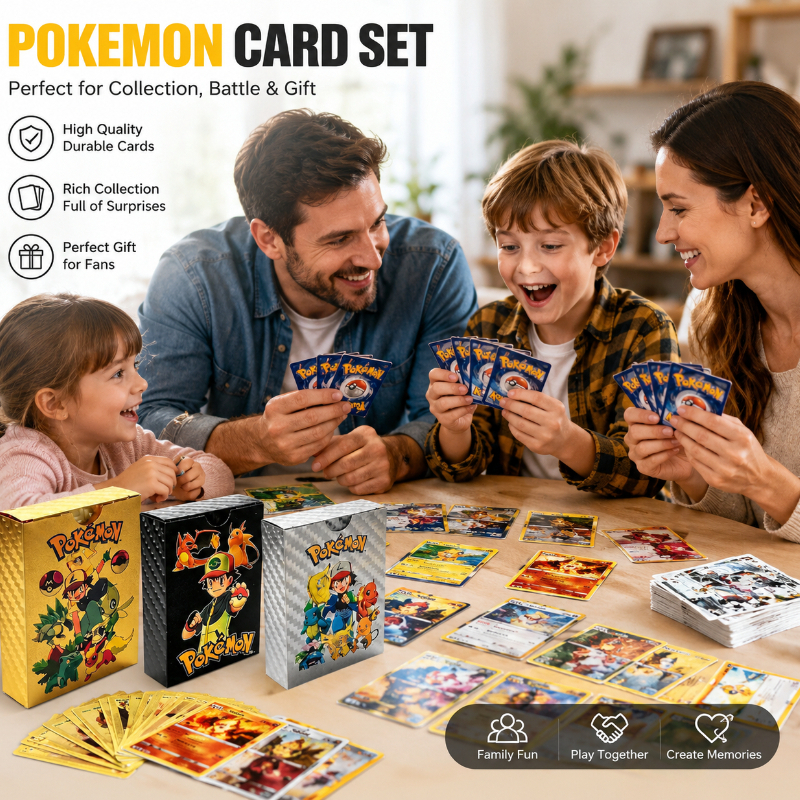 Party Games In Spanish - 2026New 55PCS Pokemon Cards Vmax GX