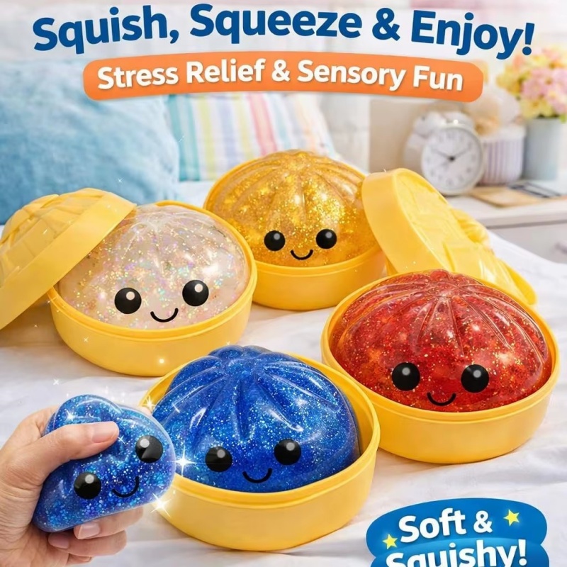 Party Games Steam - 1Pc Kawaii Steamed Bun Stress Ball