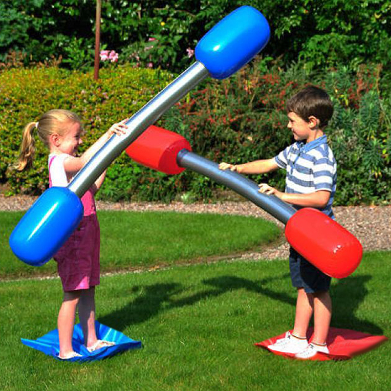 Giant Connect Four - 1Set Red Blue Inflatable Sticks Kids