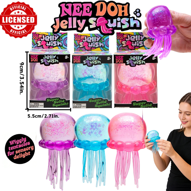 Party Games For Adults And Kids - Needoh Fuzz Ball Jellyfish Squishy Toy