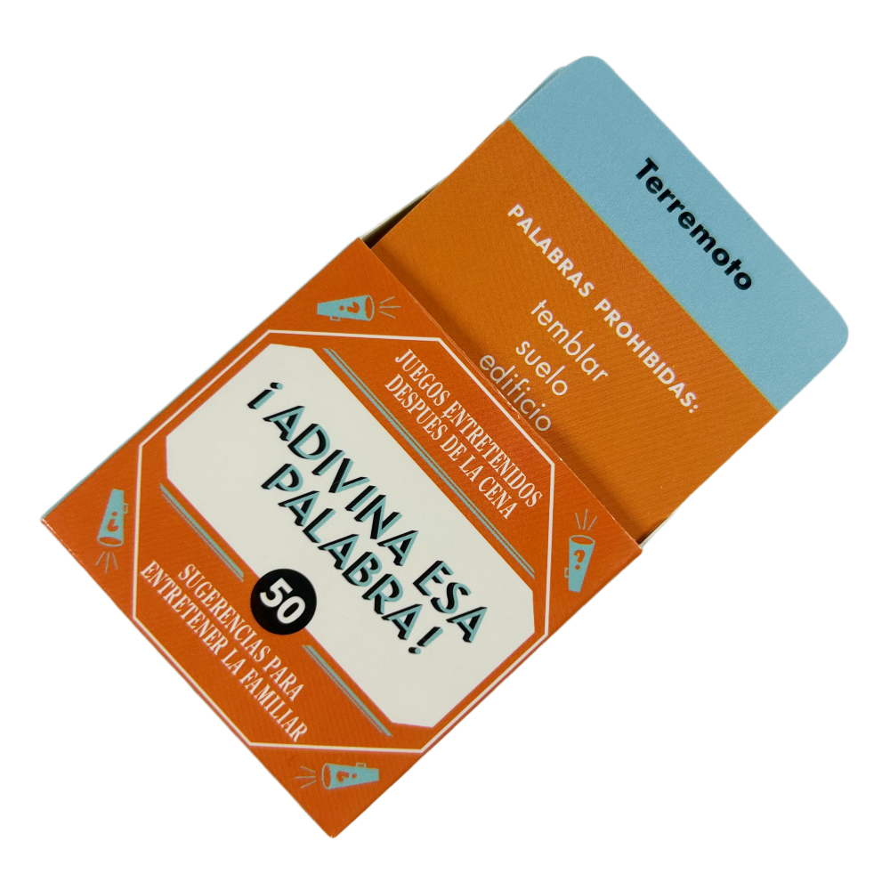 Party Games In Spanish - 5.5x5.5cm Mini Size Spanish Word Guessing