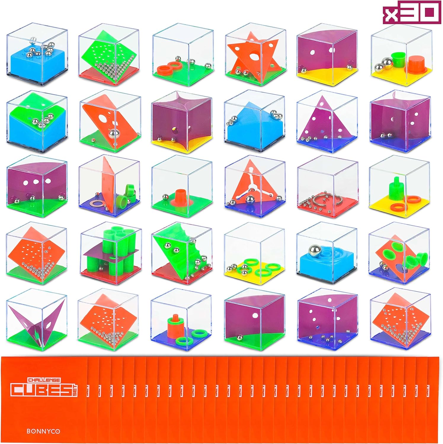 Kids Party Games - Brain Teaser Puzzles Cubes Pack of