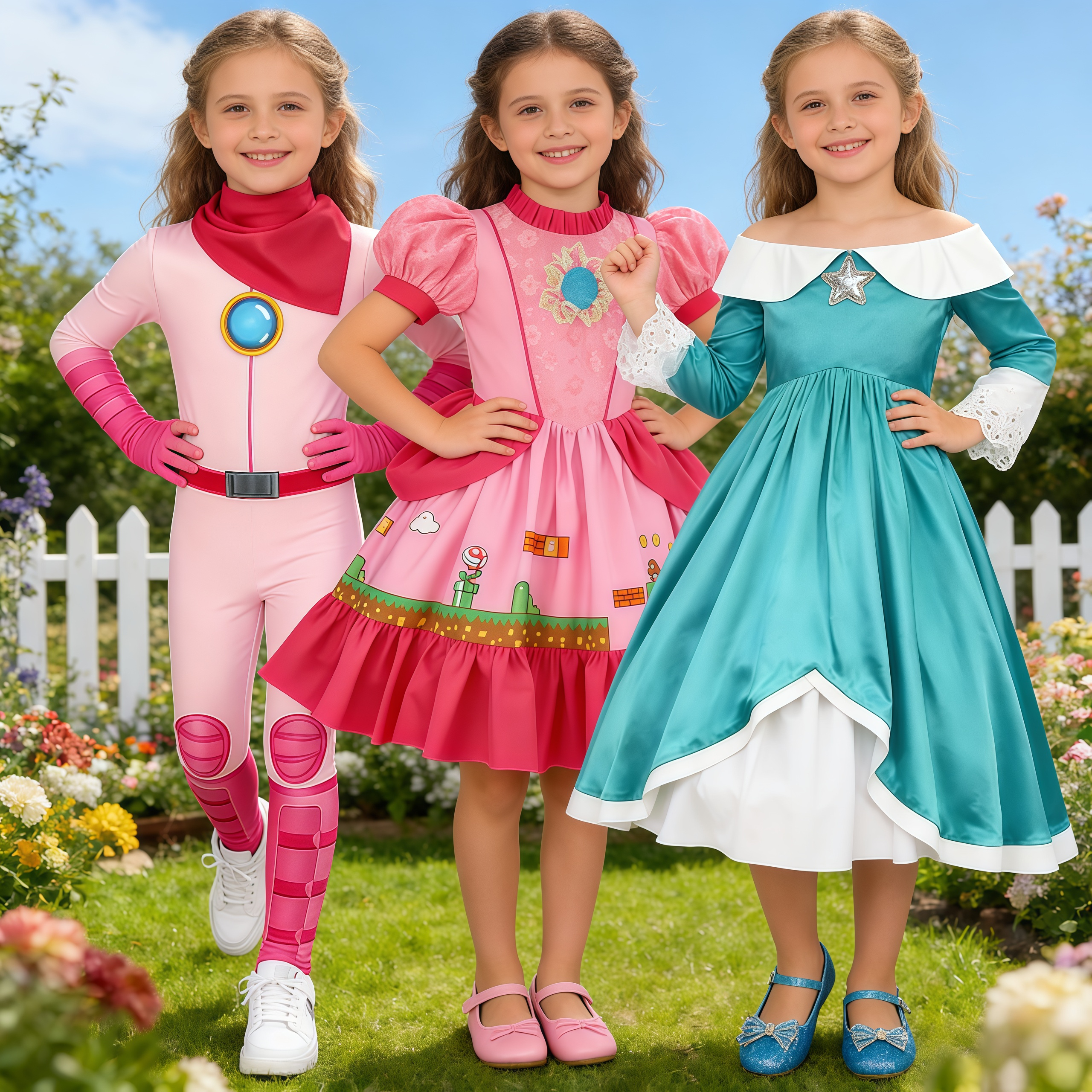 Kids Party Games - Girls Peach Princess Jumpsuit Anime Game