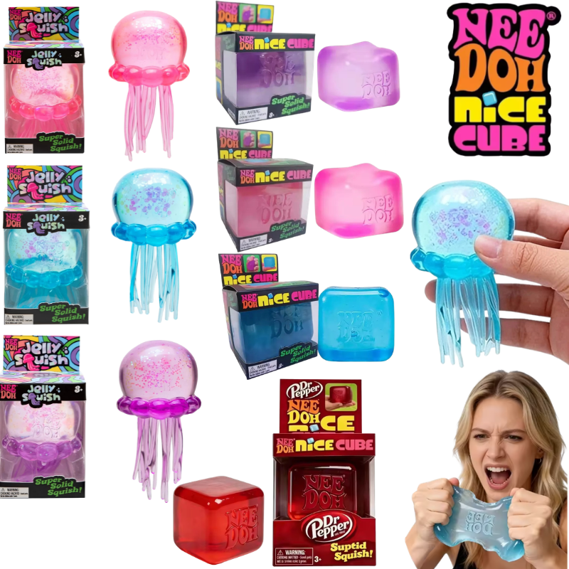 Party Games For Adults And Kids - Schylling Nee Doh Jellyfish & Cube