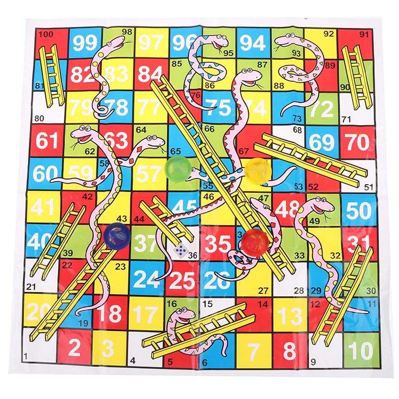 Party Games For 5 Year Olds Indoors - Snakes and Ladders Educational Board Game,