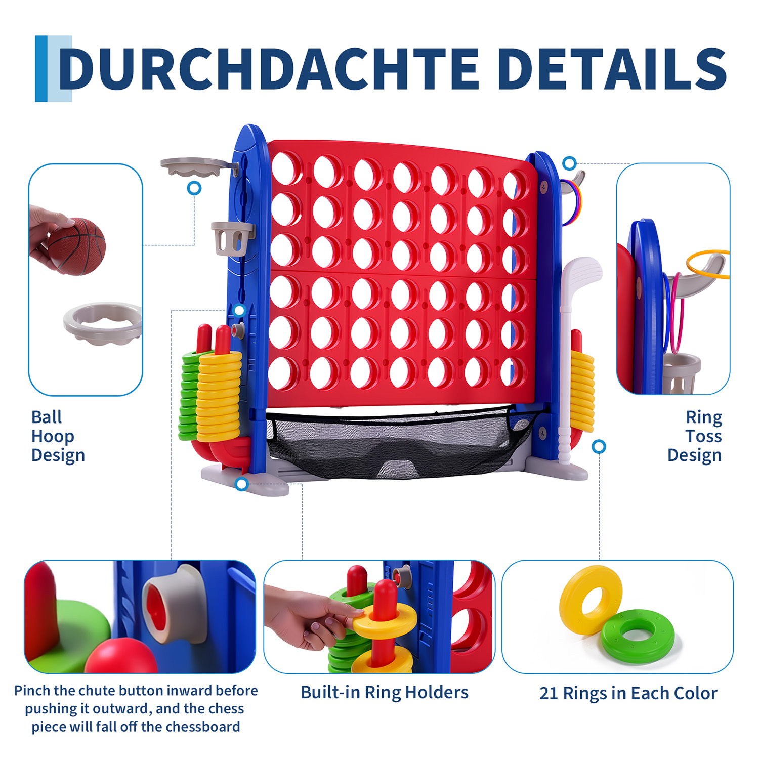 4-in-1 Giant Connect Game Set  – Giant Connect Four Bewertung und Preis
