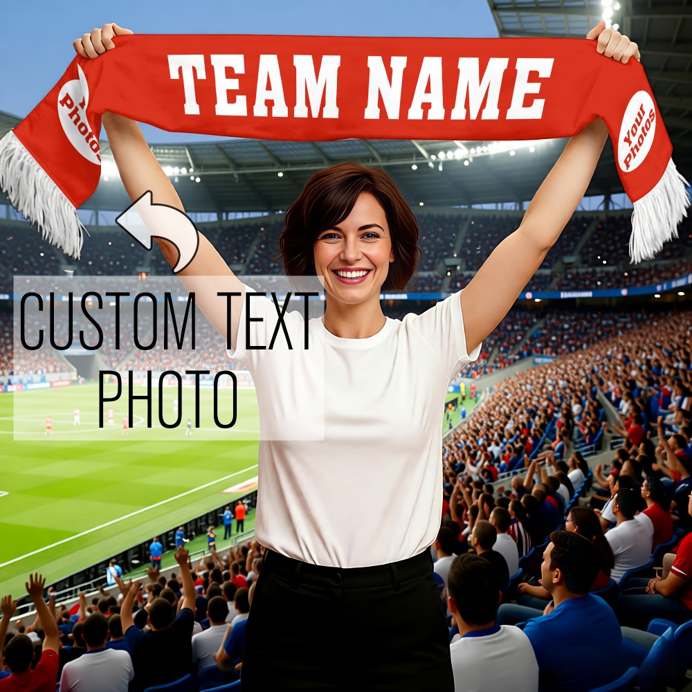 1pc Custom Team Fan Scarf - Pe – Party Games Gender Reveal Bewertung und Preis