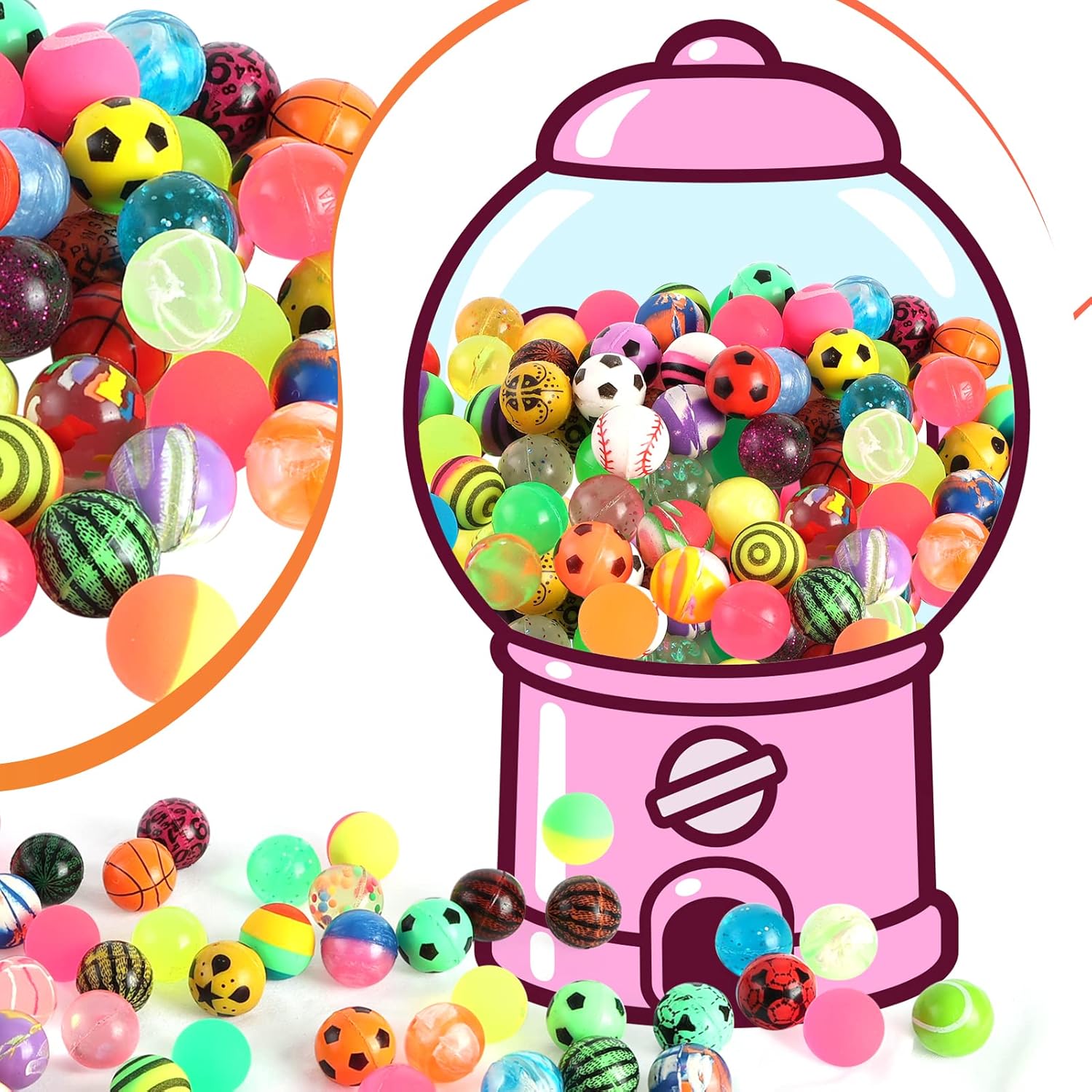 6/100PCS Halloween Bouncy Ball – Party Games Gender Reveal Bewertung und Preis