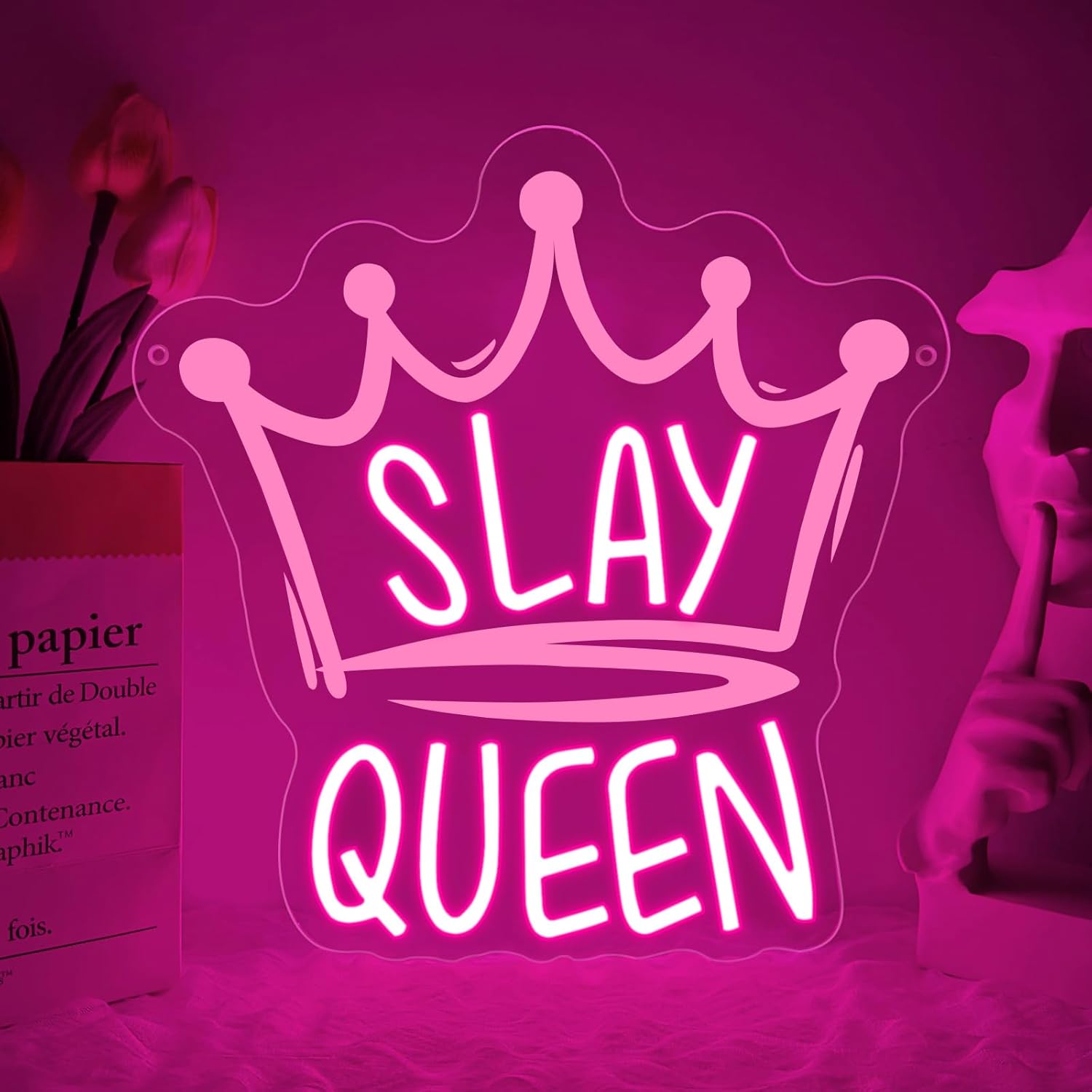 Slay Queen Neon Sign LED Neon  – Party Games Girls Night Bewertung und Preis