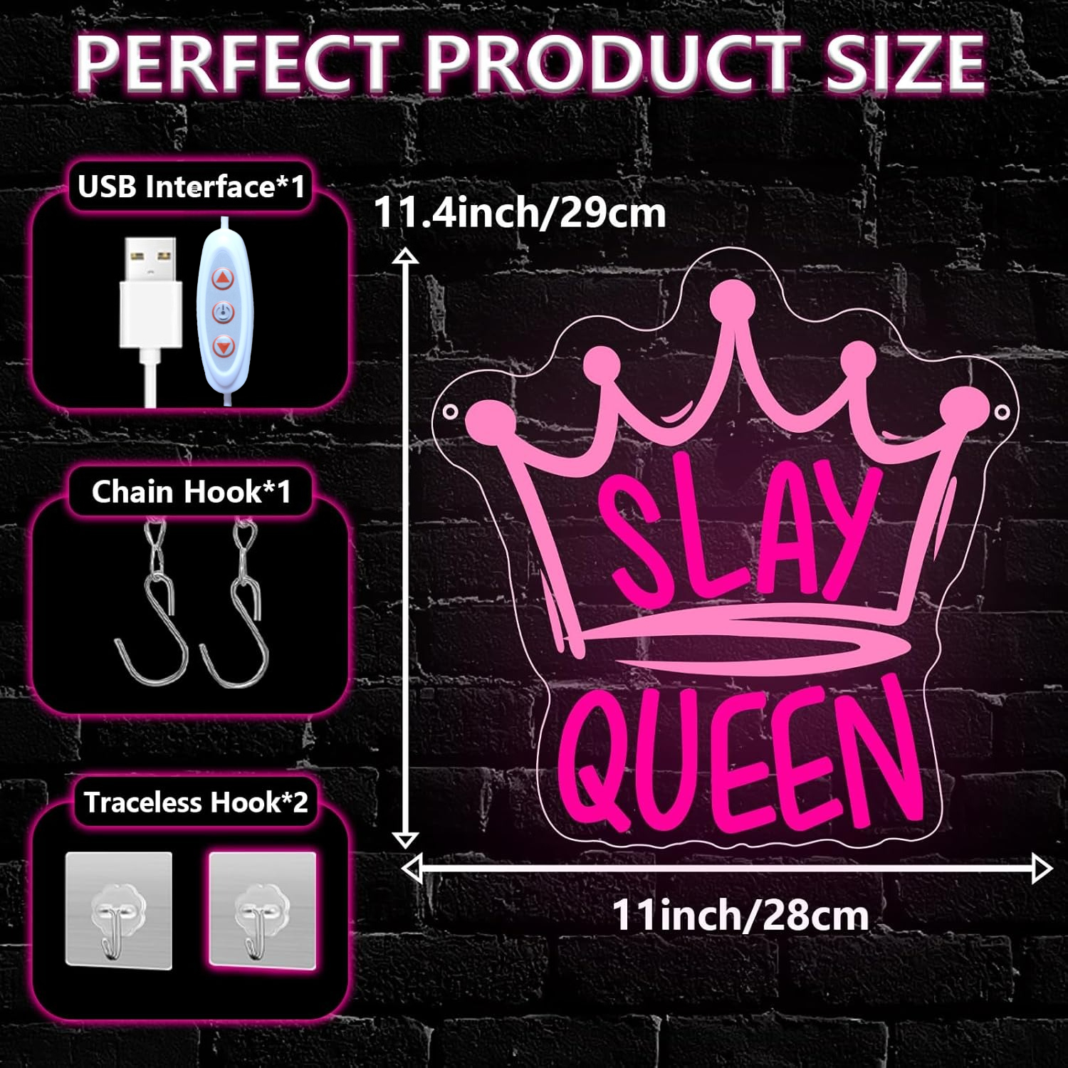Slay Queen Neon Sign LED Neon  – Party Games Girls Night Bewertung und Preis