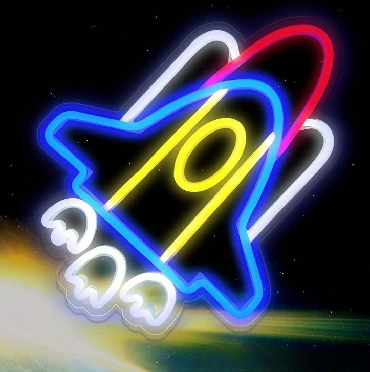 Rocket Neon Sign USB Neon Ligh – Kids Party Games Bewertung und Preis