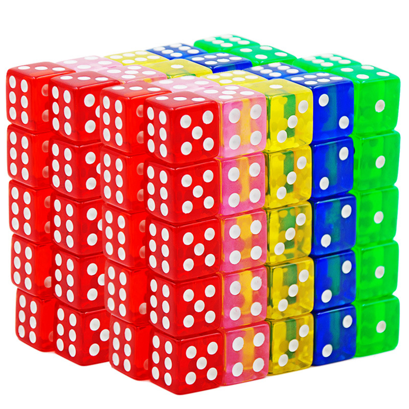 10PCS Transparent Colored Dice – Party Games Juego Bewertung und Preis