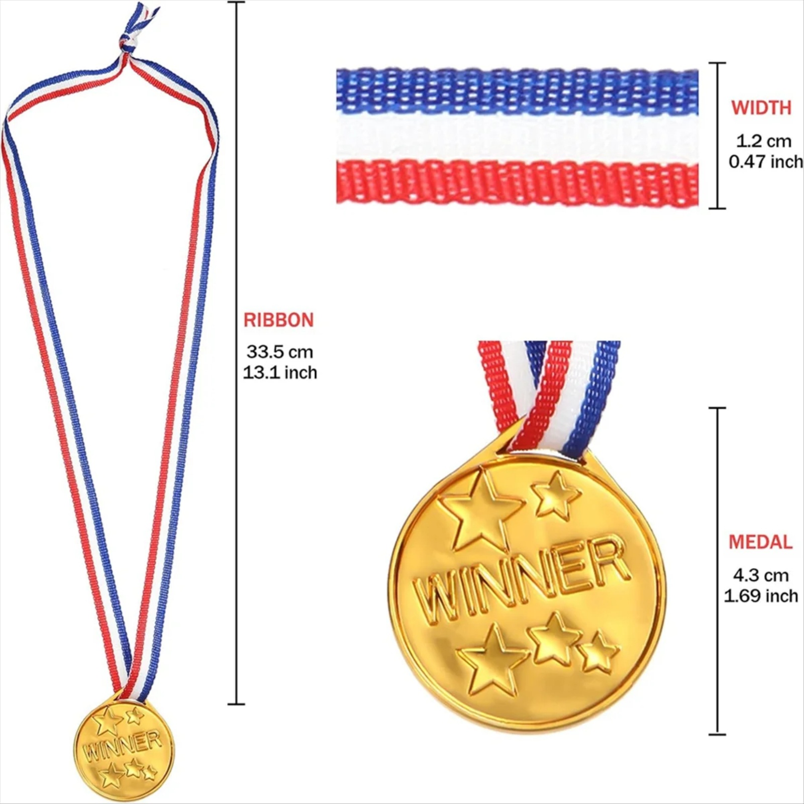 30Pcs Plastic Gold Winners Med – Party Games Gender Reveal Bewertung und Preis